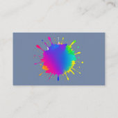 Carte De Visite Paintball Logo Joueur Pop Art Graphisme (Dos)