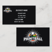 Carte De Visite Paintball Logo Joueur Pop Art Graphisme (Devant / Derrière)