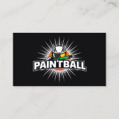 Carte De Visite Paintball Logo Joueur Pop Art Graphisme (Dos)