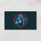 Carte De Visite Paintball Logo Joueur Pop Art Graphisme (Dos)