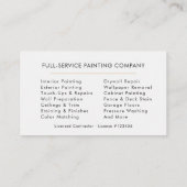 Carte De Visite Painter (Dos)