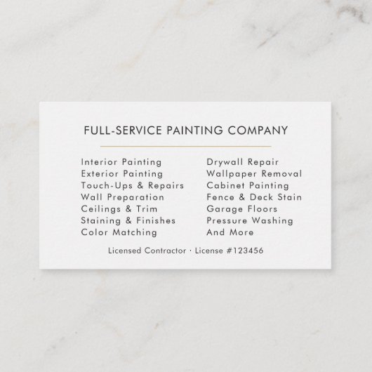 Carte De Visite Painter (Dos)