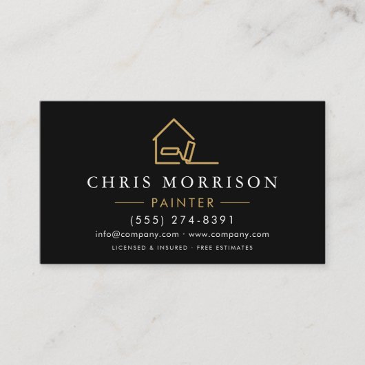 Carte De Visite Painter Black Gold (Devant)