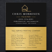 Carte De Visite Painter Black Gold