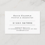 Carte De Visite Painter & Decorator Company (Dos)