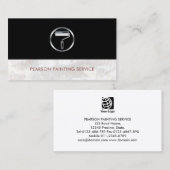 Carte De Visite Painter Paint Roller Brush Icon (Devant / Derrière)