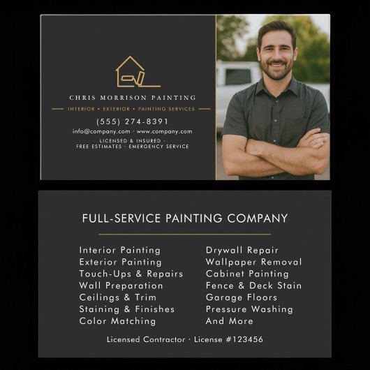Carte De Visite Painter Photo Professionnel 
