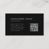 Carte De Visite Painter QR Code Painting Business Black Silver (Dos)