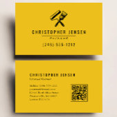 Carte De Visite Painter QR Code Yellow Black Painting