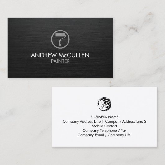 Carte De Visite Painter Roller brush Icon (Devant / Derrière)