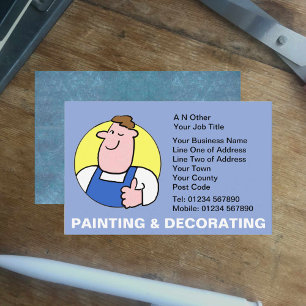 Carte De Visite Painting and Decorating Cartoon Business Card