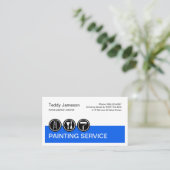 Carte De Visite Painting Icons On Blue Painter Layer (Debout devant)