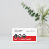 Carte De Visite Painting Icons On Red Layer Painter (Debout devant)