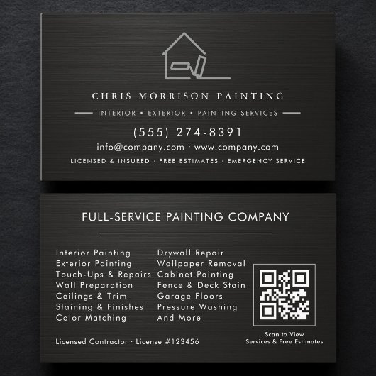 Carte De Visite Painting Service Contractor QR Code