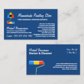 Carte De Visite Painting Service Decor Modern Navy (Devant / Derrière)