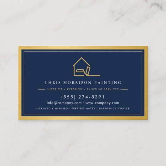 Carte De Visite Painting Service QR Code Home Painter (Devant)