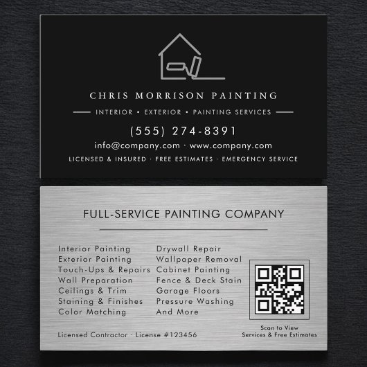 Carte De Visite Painting Services QR Code