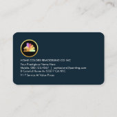 Carte De Visite Painting Tools On Blue Paint Splatter (Dos)