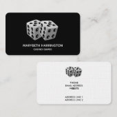 Carte De Visite Paire de dés (Devant / Derrière)