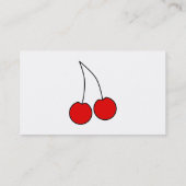 Carte De Visite Paires de cerises. Noir, rouge et blanc (Dos)