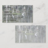 Carte De Visite Paires mignonnes de hérons de la Louisiane dans (Devant / Derrière)