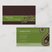 CARTE DE VISITE :: paisley 2 (Devant / Derrière)