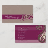 CARTE DE VISITE :: paisley 3 (Devant / Derrière)