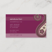 CARTE DE VISITE :: paisley 3 (Dos)