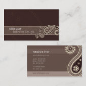 CARTE DE VISITE :: paisley 4 (Devant / Derrière)