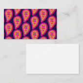 Carte De Visite Paisley coloré (Devant / Derrière)