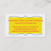 Carte De Visite paisley forks chef de cuisine classe restauration (Dos)