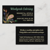 Carte De Visite paisley fourks cuisine restauration gastronomique  (Devant / Derrière)