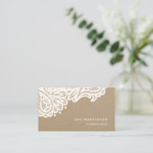 Carte De Visite Paisley Lace | Kraft (Debout devant)