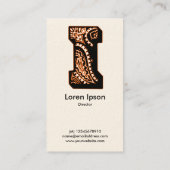 Carte De Visite Paisley Monogram - I (Dos)