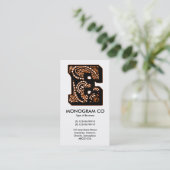 Carte De Visite Paisley Monogramme - E (Debout devant)
