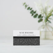 Carte De Visite Paisley noir et blanc (Debout devant)