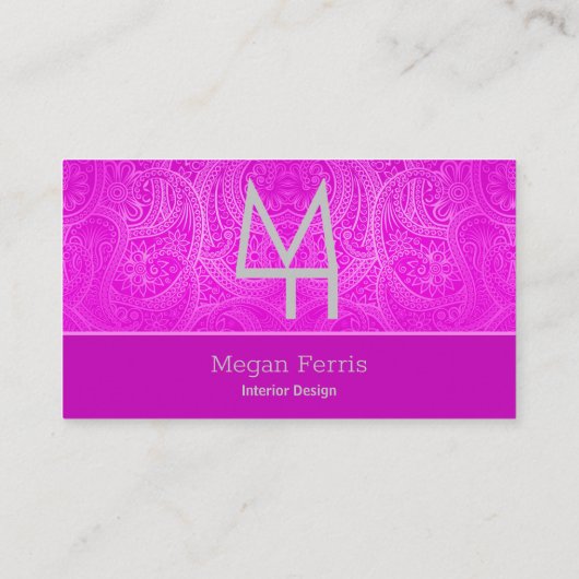 Carte De Visite Paisley Rose (Dos)