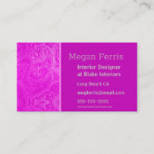 Carte De Visite Paisley Rose (Devant)