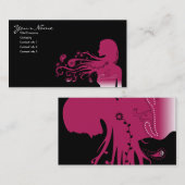 Carte De Visite Paisley rose (Devant / Derrière)