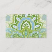 Carte De Visite Paisley vert-bleu (Dos)