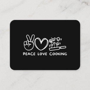 Carte De Visite Paix, Amour Cuisine Rétro Cuisine Amateur Chef Nou