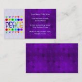 Carte De Visite Paix et fleurs (Devant / Derrière)