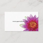 Carte De Visite Paix l beaux fleur de Lotus/nénuphar roses (Dos)