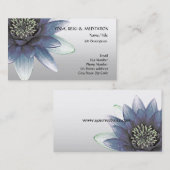Carte De Visite Paix l belle fleur de Lotus bleu (Devant / Derrière)