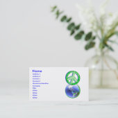 Carte De Visite Paix le jour de la terre (Debout devant)