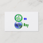 Carte De Visite Paix le jour de la terre (Dos)