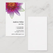 Carte De Visite Paix rose de Lotus (Devant / Derrière)