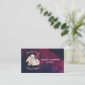 Carte De Visite Paix sur Terre Pasteur Ange avec Agneaux (Debout devant)