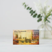 Carte De Visite Palais de Westminster et pont avec Big Ben (Debout devant)