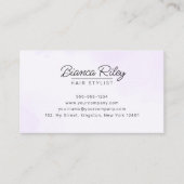 Carte De Visite Pale Lavender Gold Parties scintillant Agate Hairs (Devant)